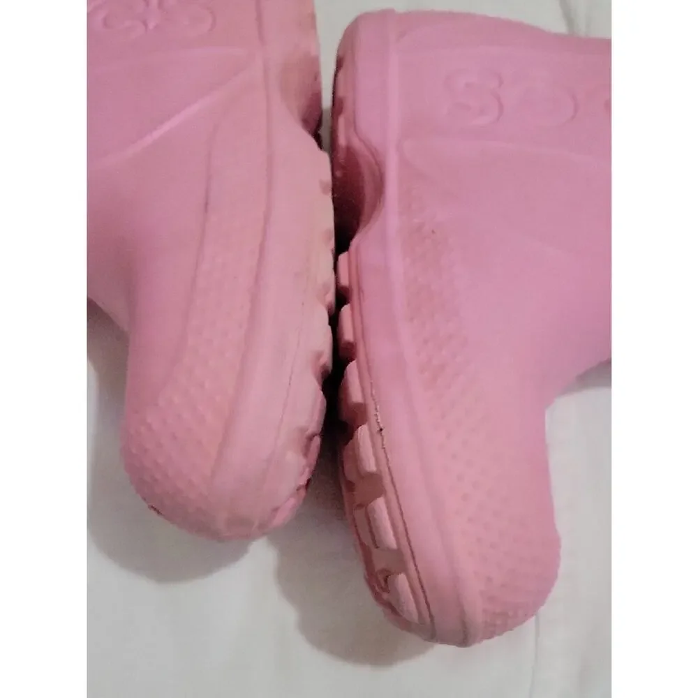 CROCS Kids Pink Waterproof Handle It Rain Boots Sz 12, Outdoor